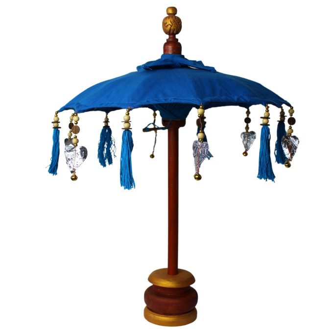 Guarda-Sol Bali Decoração para Casa - Azul Turquesa - 40cm