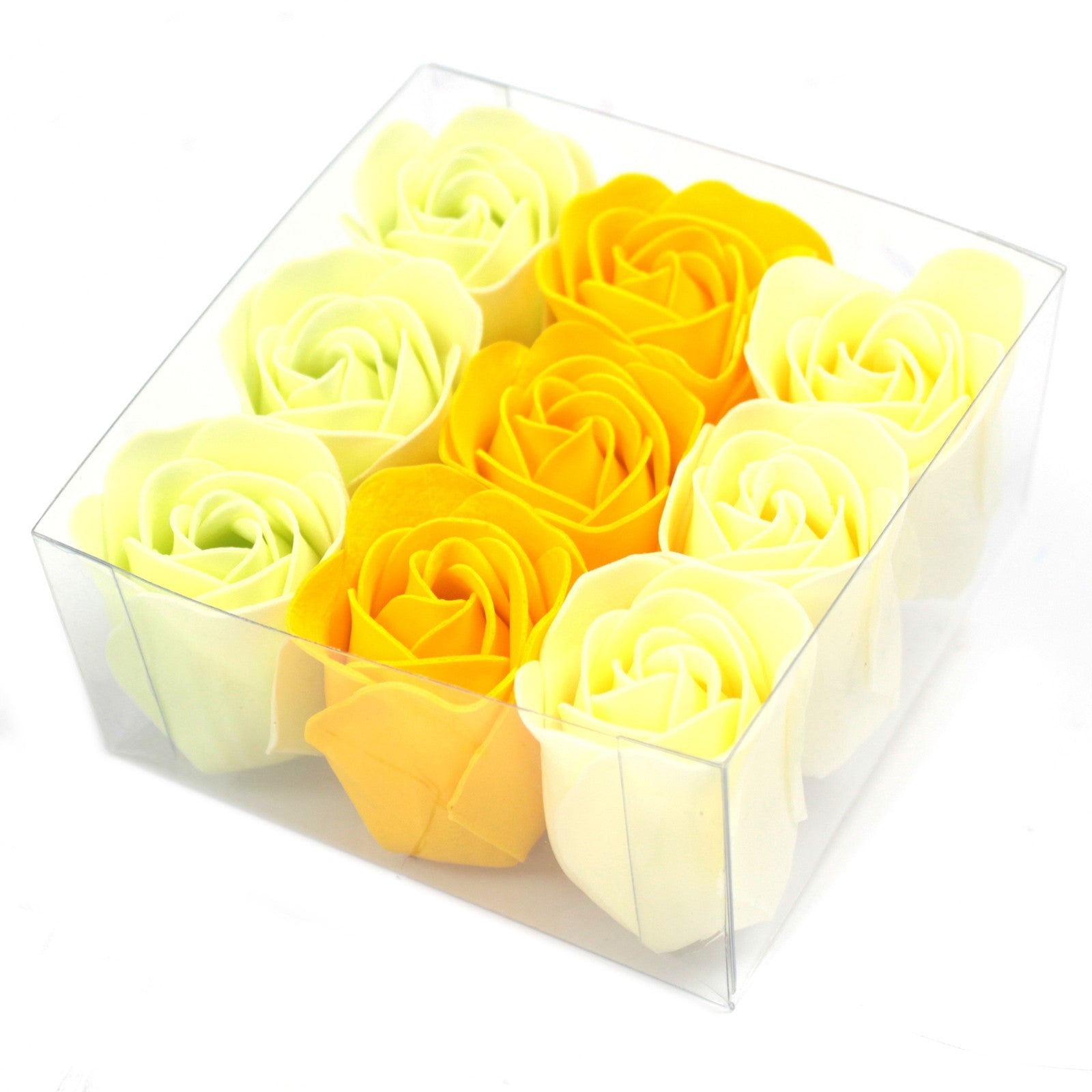 Conjunto 9 Rosas - Flores de Sabão - Caixa Amarela - Image 2