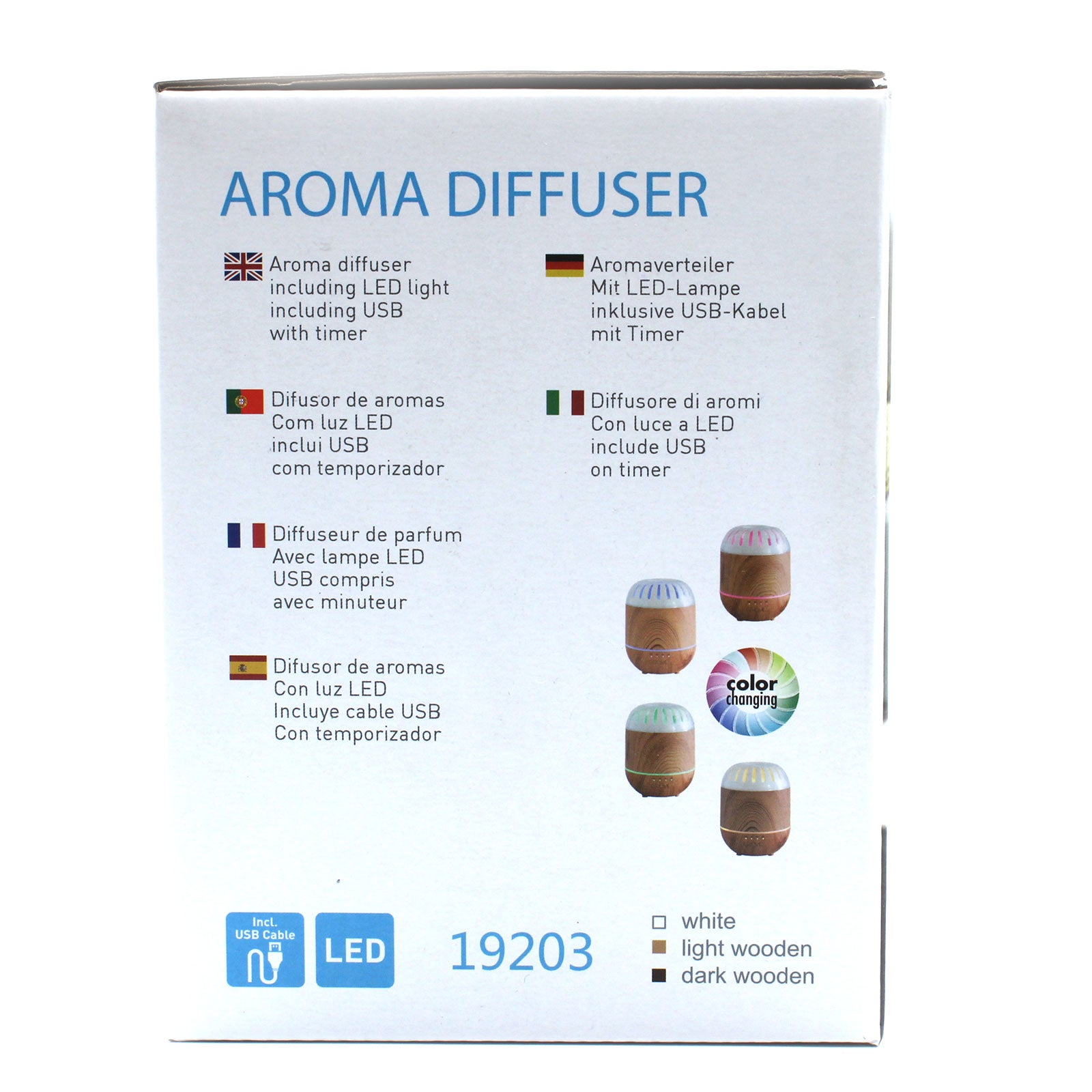 Difusor Copenhaga USB - Mudança de cor com temporizador - Image 3