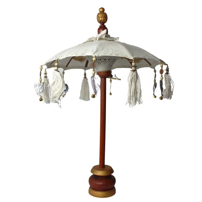Guarda-Sol Bali Decoração para Casa - Branco - 40cm