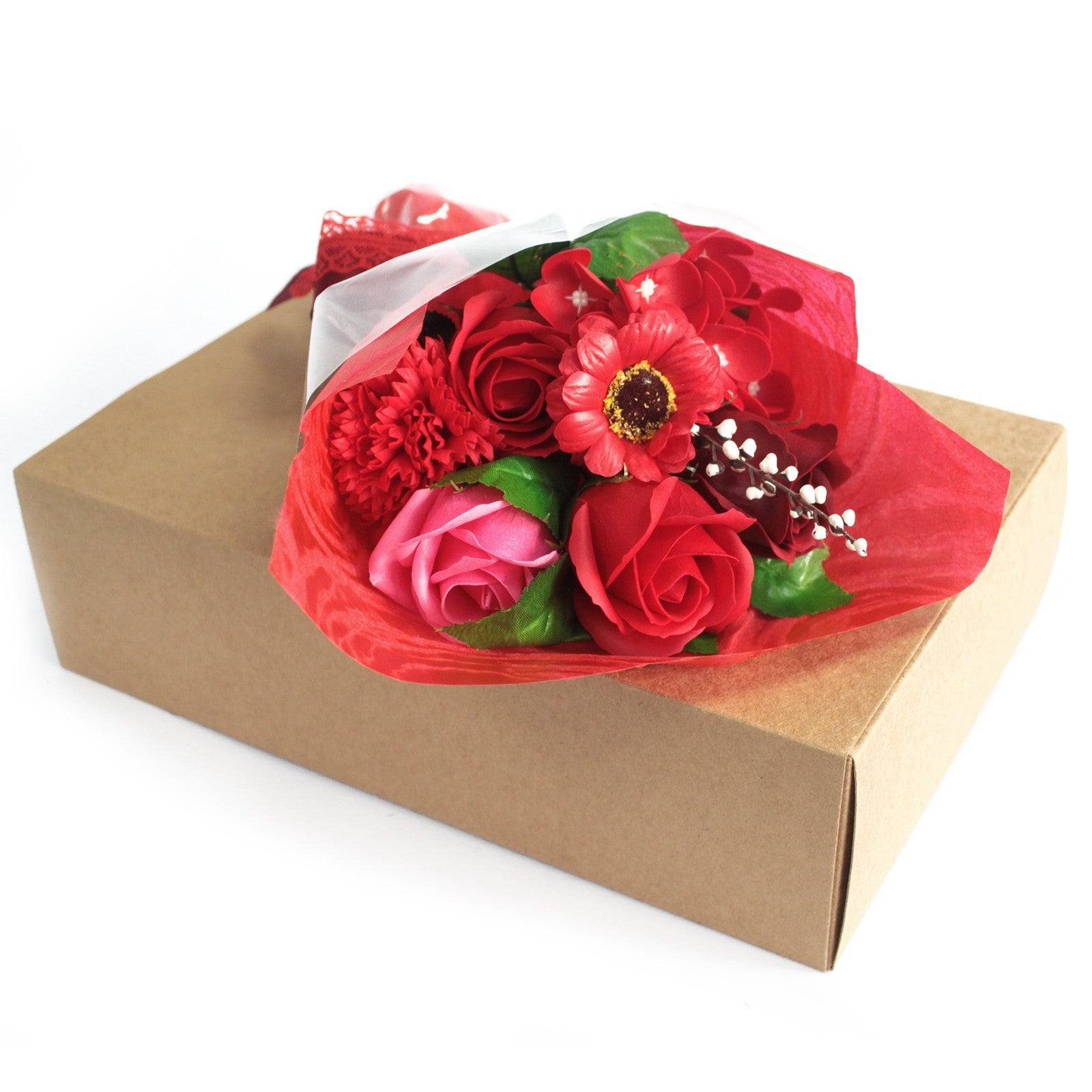 Ramo de flores em sabão - Vermelho (Caixa) - Image 2