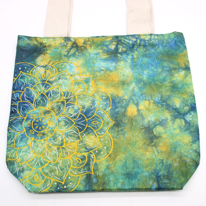 Bolsa Algodão Mandala - Verde & Azul - Image 3