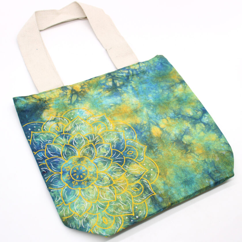 Bolsa Algodão Mandala - Verde & Azul - Image 2