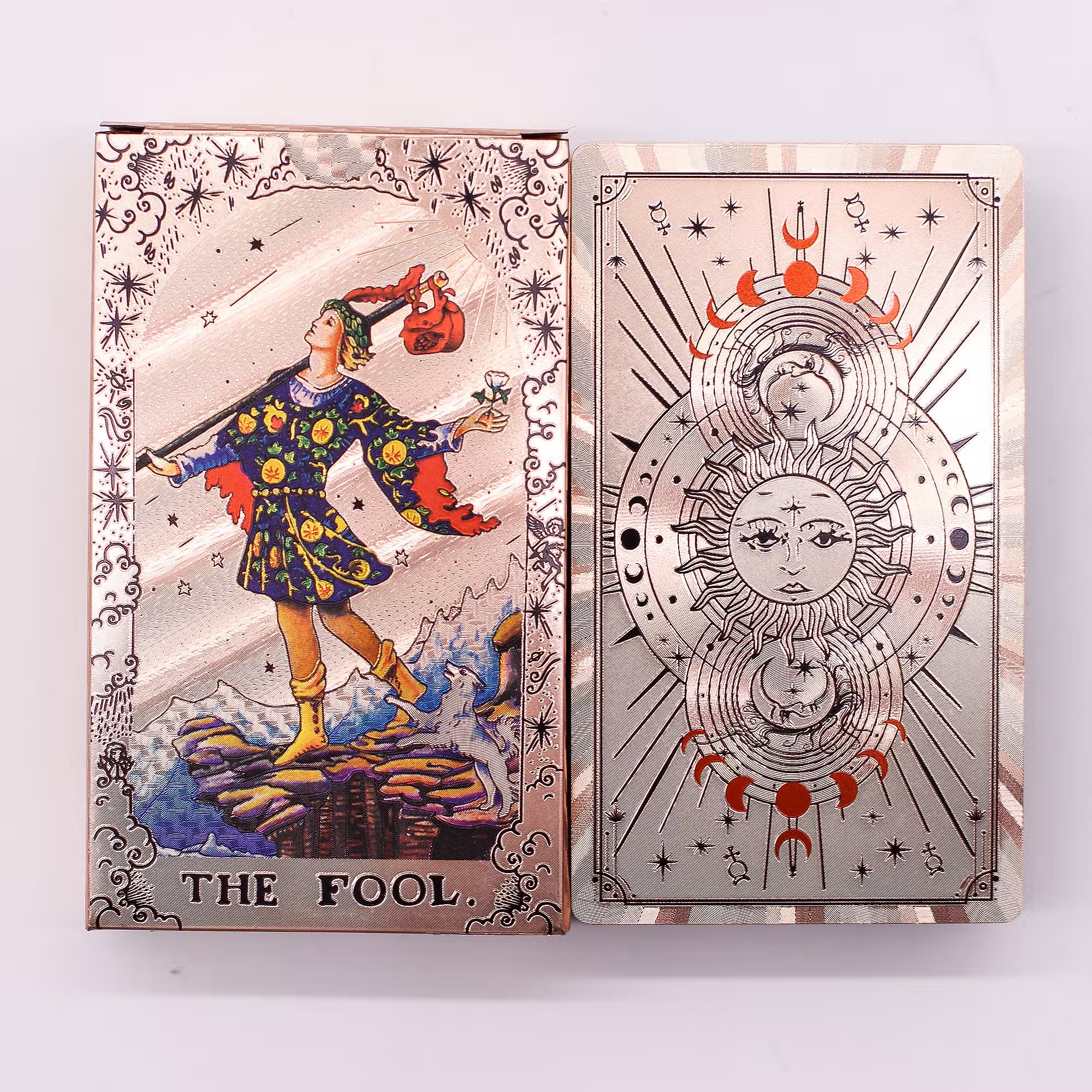 Cartas de Tarot Rosa Dourado - Fases da Lua (inclui folheto)