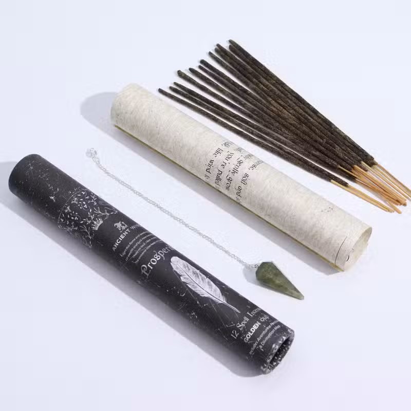 Incenso de Feitiços Ancestrais — Prosperidade | Golden Oud, Aventurina e Pêndulo - Image 2