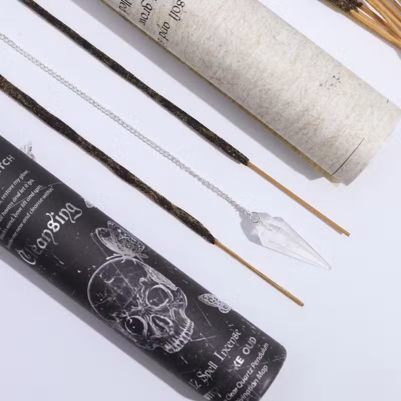Incenso de Feitiços Ancestrais — Purificação | Oud, Cristal de Rocha e Pêndulo - Image 4