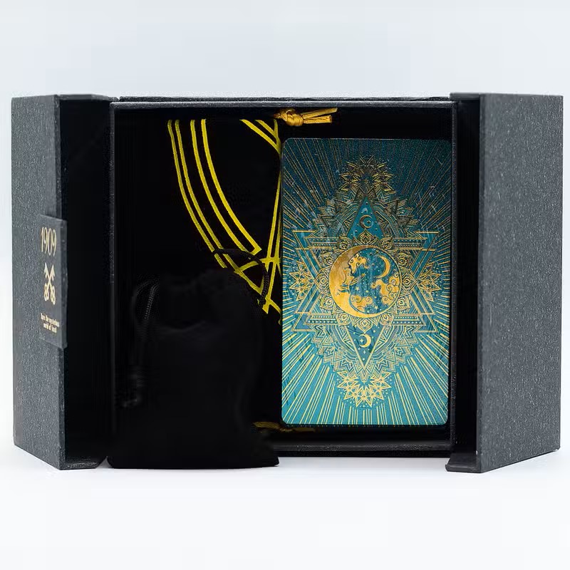 Baralho de Tarot Premium — 78 Cartas com Detalhes em Ouro e Turquesa - Image 2