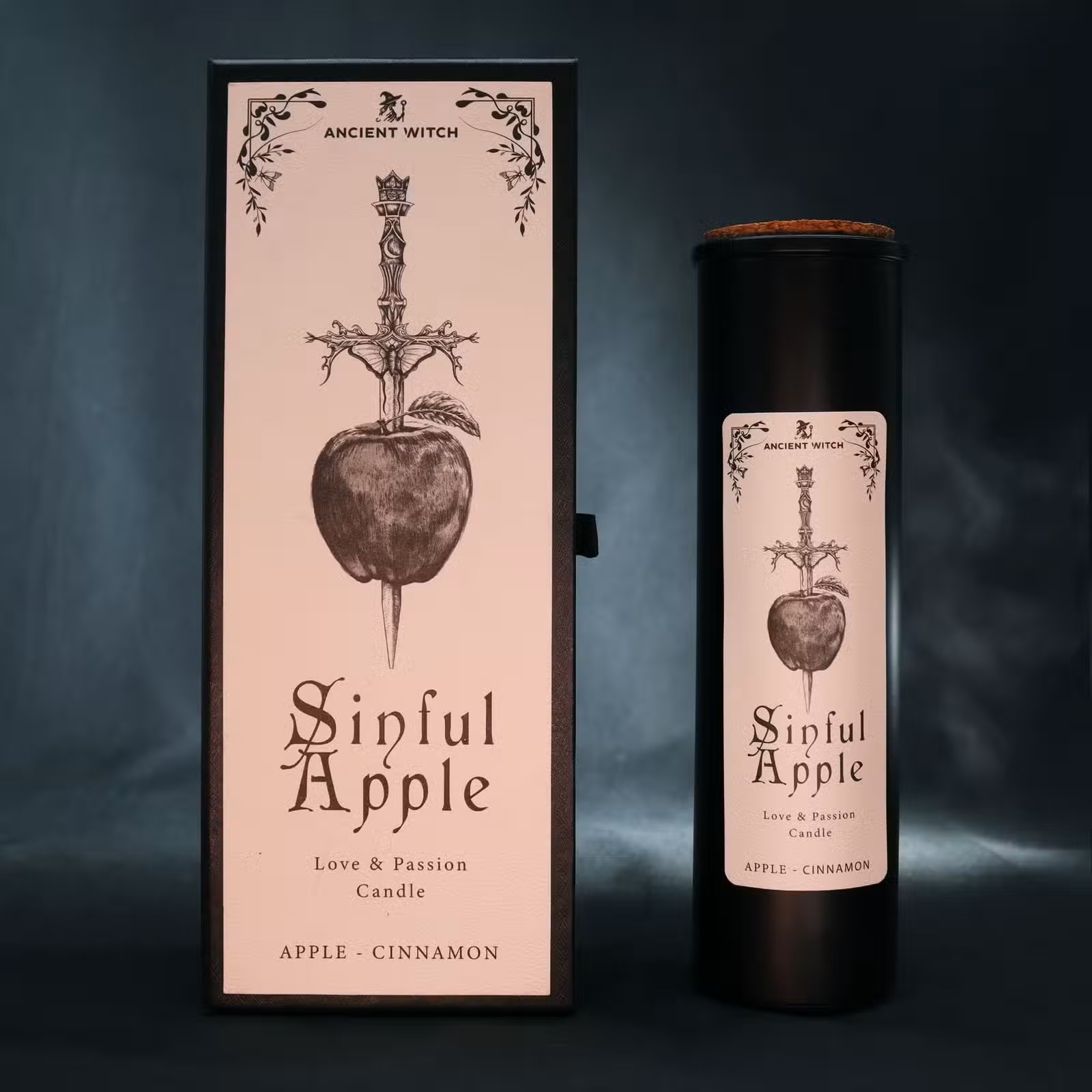 Vela Purificadora de Bruxa Ancestral — Sinful Apple (Maçã Pecaminosa)